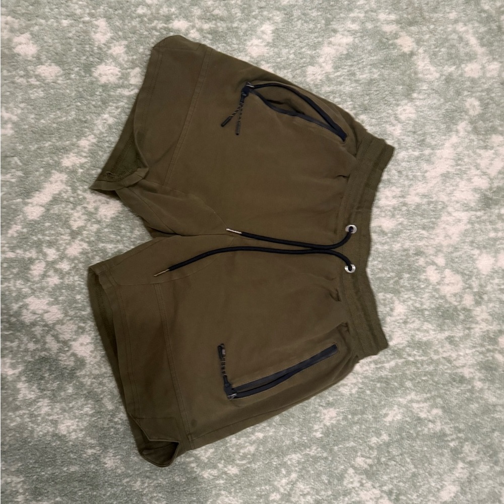 Amazon Essentials Men's Athletic Shorts in Olive Green